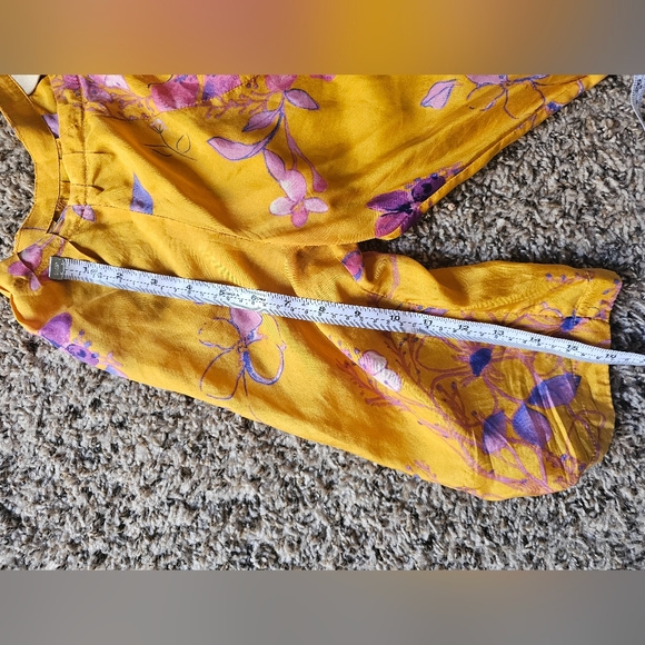 Vanessa Virginia Anthro Maximalist Silk Floral Cottagecore Boho midi dres sz L - Picture 6 of 10